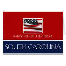 lycklig 4th Juli från South Carolina Kort