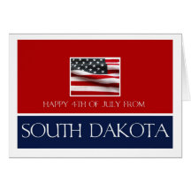lycklig 4th Juli från South Dakota Kort