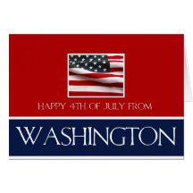 lycklig 4th Juli från Washington Kort