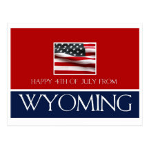 lycklig 4th Juli från Wyoming Vykort