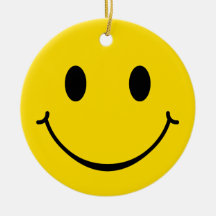 Lycklig ansikteprydnad för Smiley Julgranskulor