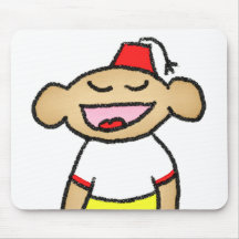 Lycklig apa Mousepad Musmatta