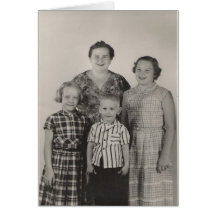 Lycklig familj hälsningskort