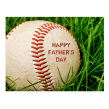 Lycklig fars dagbaseballvykort