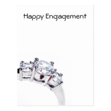 Lycklig förlovning vykort