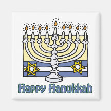Lycklig Hanukkah menora Magnet För Kylskåp