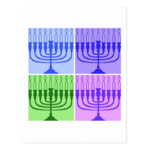 Lycklig Hanukkah menora Vykort