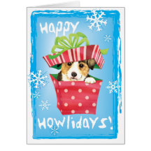 Lycklig Howliday Corgi Hälsnings Kort