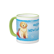 Lycklig Howliday guld- Retriever Kaffe Mugg