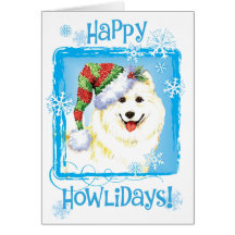 Lycklig Howliday Samoyed Kort