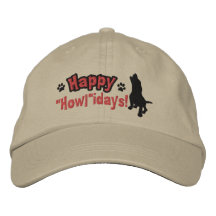 Lycklig Howlidays broderad hatt