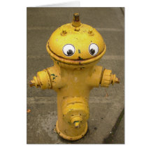 Lycklig Hydrant Hälsnings Kort