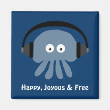 Lycklig Joyous & fri manetmagnet Magneter