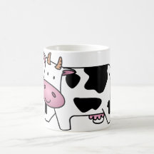 Lycklig ko kaffe mugg