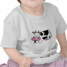 Lycklig ko tee shirts