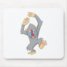 Lycklig Mandrill apa Mus Mattor