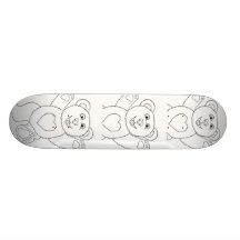 Lycklig nalle skateboard
