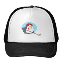Lycklig-Pingvin-Leka-Is-Hockey Baseball Hat