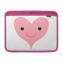Lycklig rosa hjärta MacBook air sleeve