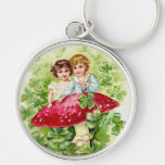 Lycklig Shamrock Keychain Nyckelring