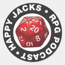 Lycklig silar klistermärken för logotypen d20