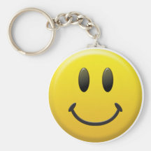 Lycklig smiley face nyckel ringar
