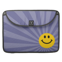 Lycklig smiley face sleeve för MacBook pro