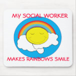 Lycklig socialarbetare Mousepad Musmattor