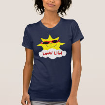 Lycklig sol med solglasögonLovin liv Tee Shirts