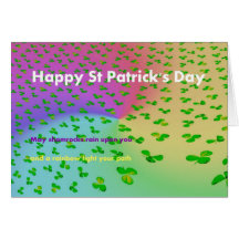 Lycklig st patrick's day hälsnings kort