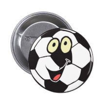 lycklig tecknadfotbollboll knappar