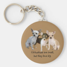 Lycklig Trio Keychain för Chihuahua Nyckelringar