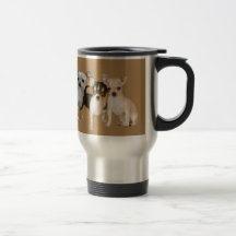 Lycklig Triotravel mug för Chihuahua Mugg