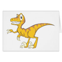 Lycklig VelociraptorDinosaur