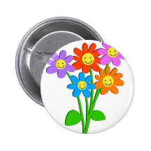Lyckliga blommor knapp