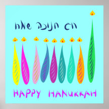 LYCKLIGA HANUKKAH AFFISCHER