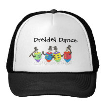 Lyckliga Hanukkah den Dreidel danshatten Mesh Kepsar