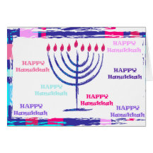 Lyckliga Hanukkah Hälsnings Kort