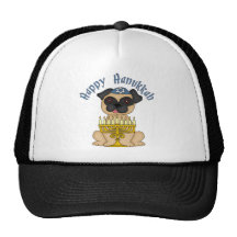 Lyckliga Hanukkah lismar mops Baseball Hat