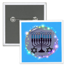 Lyckliga Hanukkah/menora Nål
