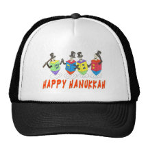Lyckliga Hanukkah som dansar Dreidels Baseball Hat