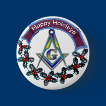 Lyckliga Masonic ferier knappar