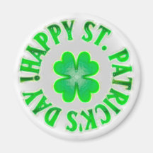Lyckliga Sts Patrick dag! VintageShamrock Kylskåpmagneter