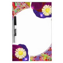 Lyckliga ungar Time: Rosa Petalkonst Dry Erase Whiteboard