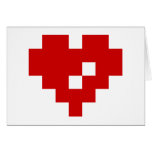 Lyckliga valentin dag/PIXELhjärta 8 bet kärlek Hälsnings Kort