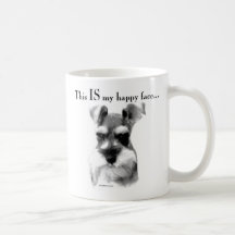Lyckligt ansikte för standard Schnauzer Kaffe Koppar