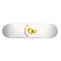 Lyckligt ansikte - ha ett nytt - jerseydag! skateboard decks