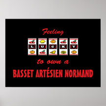 Lyckligt att äga BassetArtésien Normand en rolig d Print