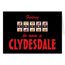 Lyckligt att äga Clydesdale en rolig hästdesign Kort