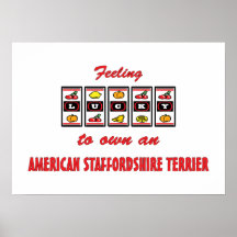 Lyckligt att äga en amerikanStaffordshire Terrier Print